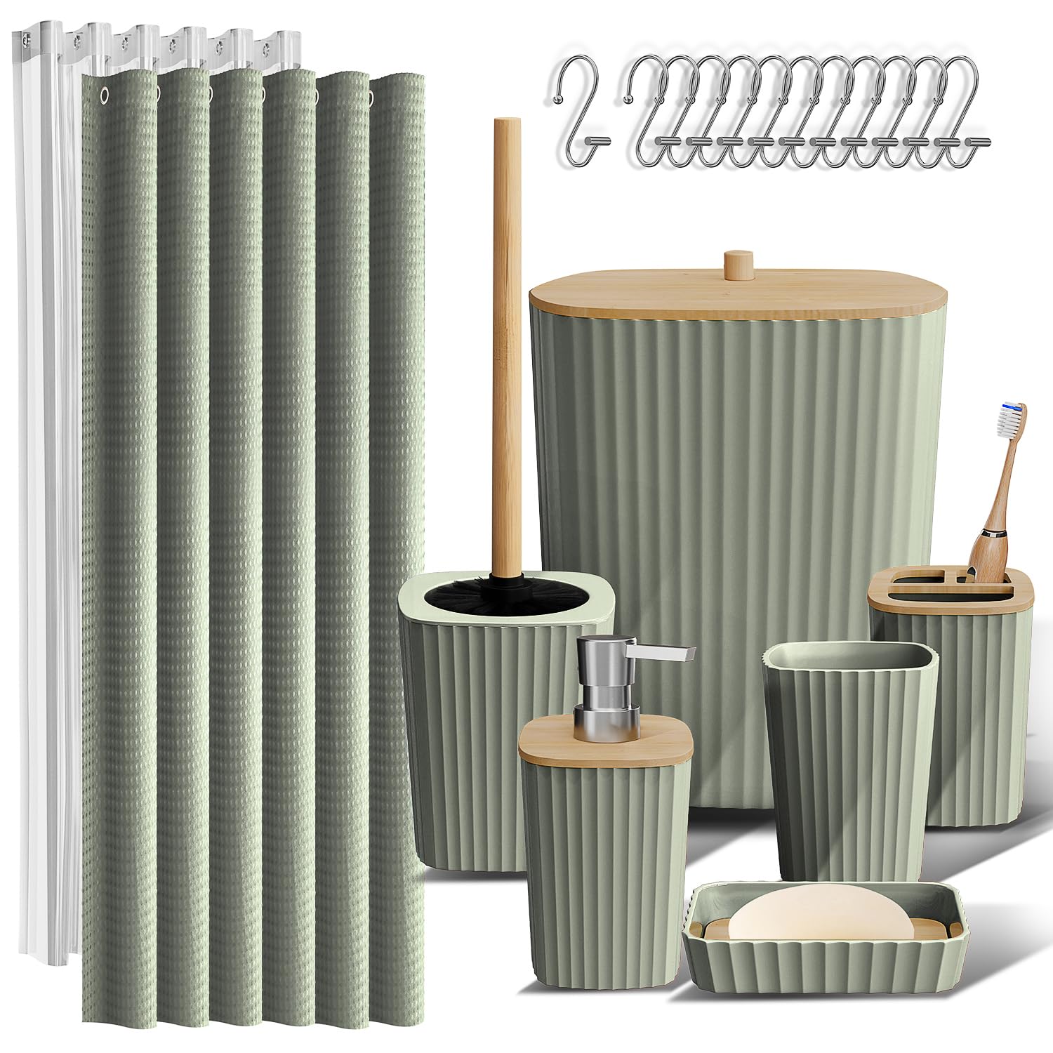 Amazon.com: Clara Clark Bathroom Accessories Set - Bathroom Set